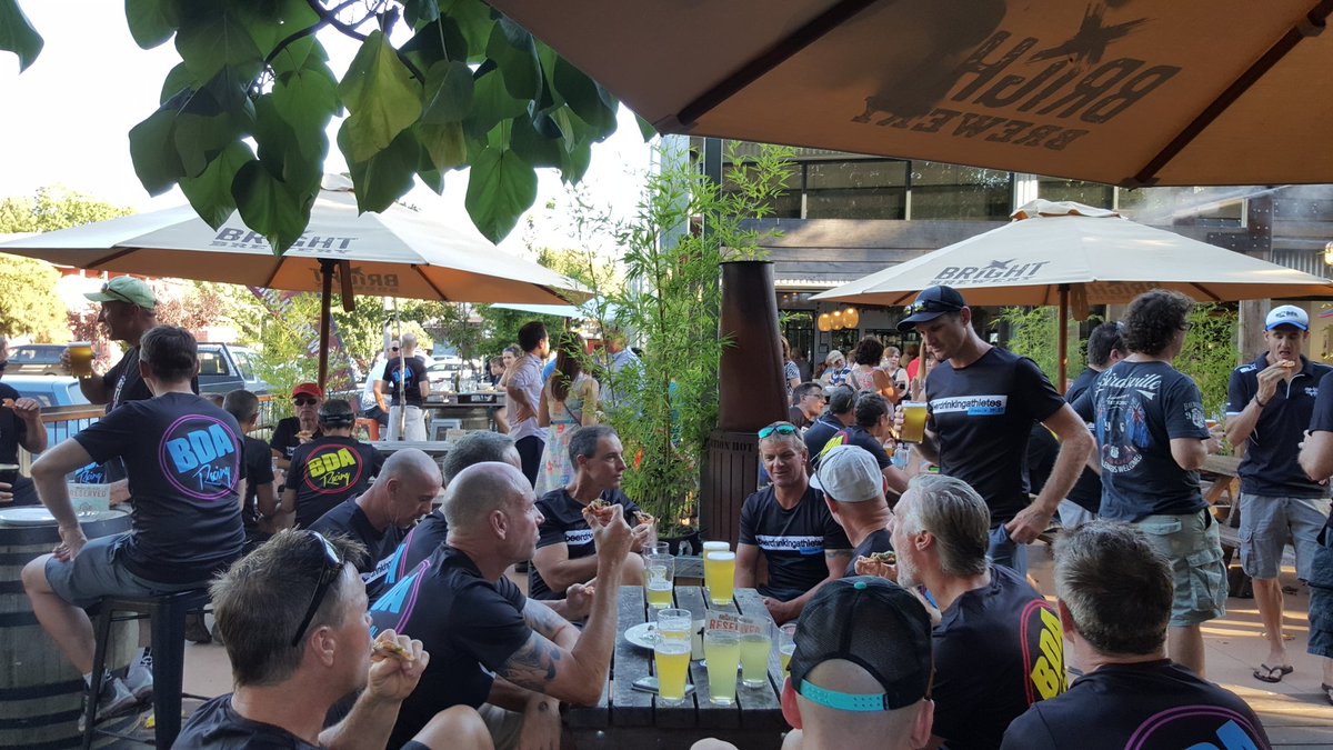 bdaracing's tweet photo. Thanks to @BrightBrewery for a fantastic feed of pizza and chips, plus the quality recovery beverages. #hccr16 https://t.co/UzlsRV5E2S