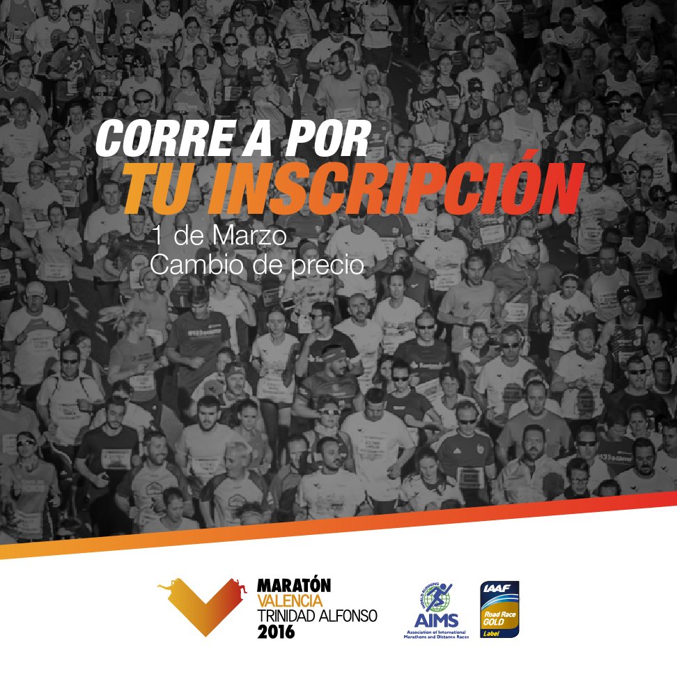 Corre a por tu inscripción, el 1 de marzo cambio de precio
ow.ly/YNueO