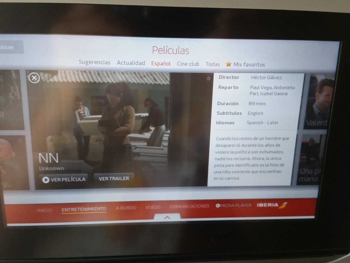 Me encuentro con @NN_pelicula en el servicio de películas de <a href="/Iberia/">Iberia</a> Bien ahí.