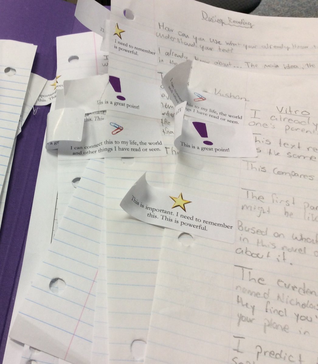 AliciaQuennell's tweet photo. Students used #CodingStickers today in ENG3C to give feedback on #DuringReading responses! #WeRead @SandalwoodH_SS https://t.co/Nx7kJeTR2y