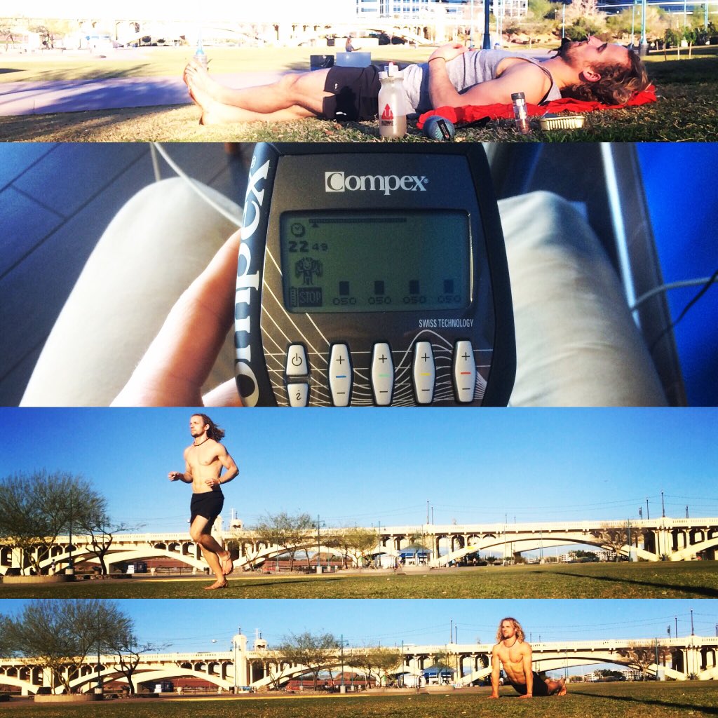 full_marshall's tweet photo. Mobility and recovery from travels before #spartanrace in Pheonix Arizona https://t.co/zL2GDxKzob