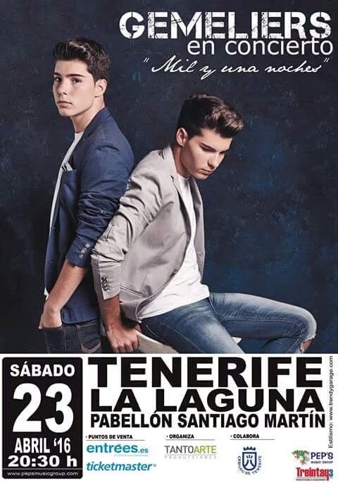Canarias_Musica's tweet photo. Sorteamos 4 entradas premiun GEMELIERS en Tenerife.
 RT y entra en el sorteo.
20 de Abril desvelamos los ganadores. https://t.co/t3Cztcrwsz