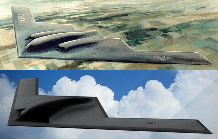 B-21 Raider LRS-B model seen at Northrop Grumman press event :  r/LessCredibleDefence