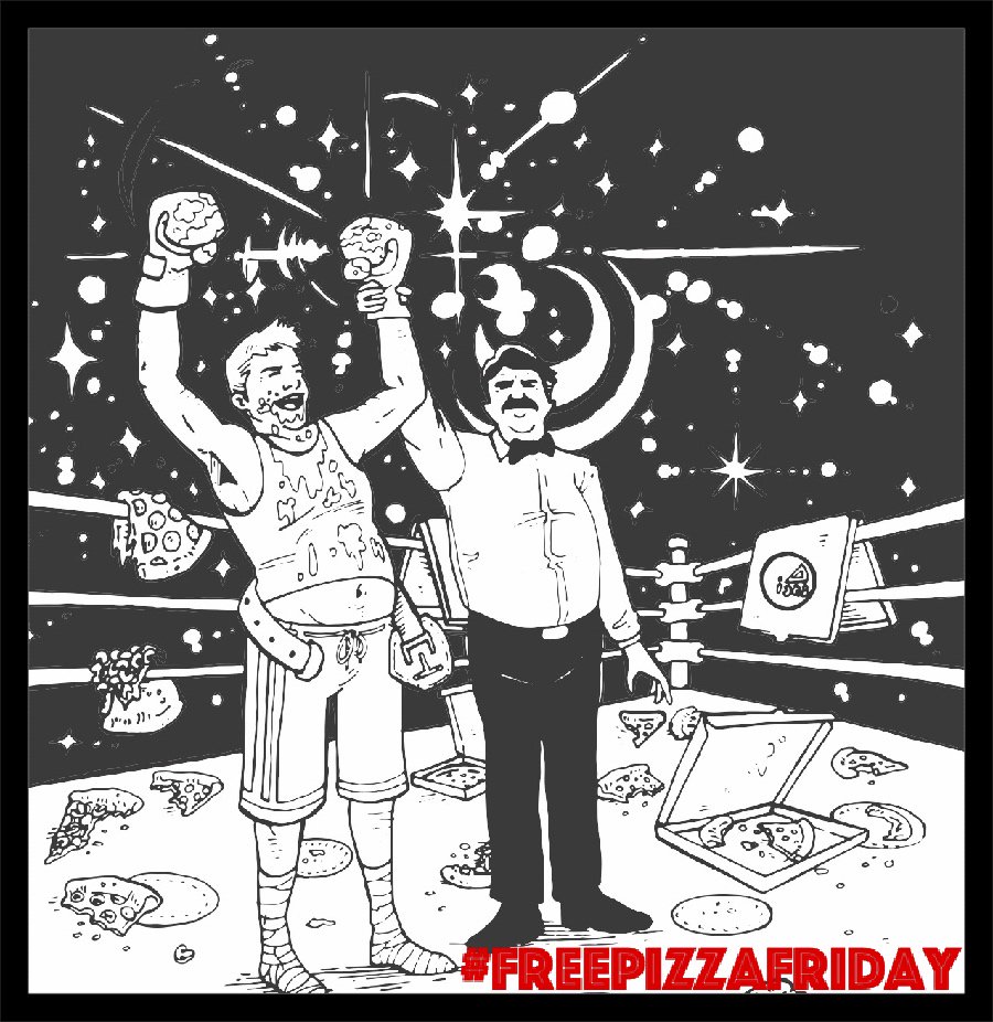 IansMadison's tweet photo. It’s #FreePizzaFriday! Knock yourself out and give this a tweet a Retweet for your chance to win free pizza! https://t.co/IZ9tmzpe06