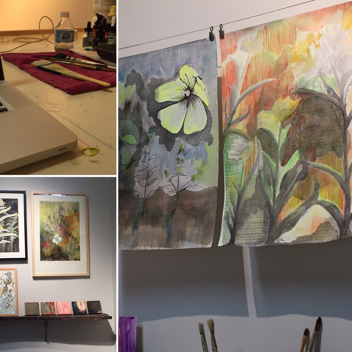 3beestudio's tweet photo. Still around. Been busy. Studio sitting for Kelly @ksheppcarolina at Artspace @artspacenc great people and art. #art https://t.co/phmil2ADrc