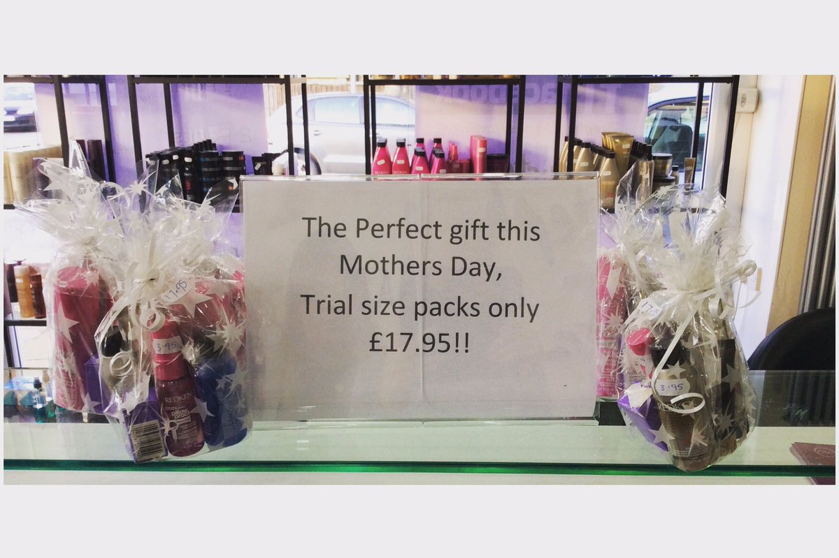 StephenJHair's tweet photo. Perfect Mother's Day gift, with our mini travel size packs for only £17.95🌷 #sjhair #mothersday #redken #schwarzkopf https://t.co/MndWBXqBgv