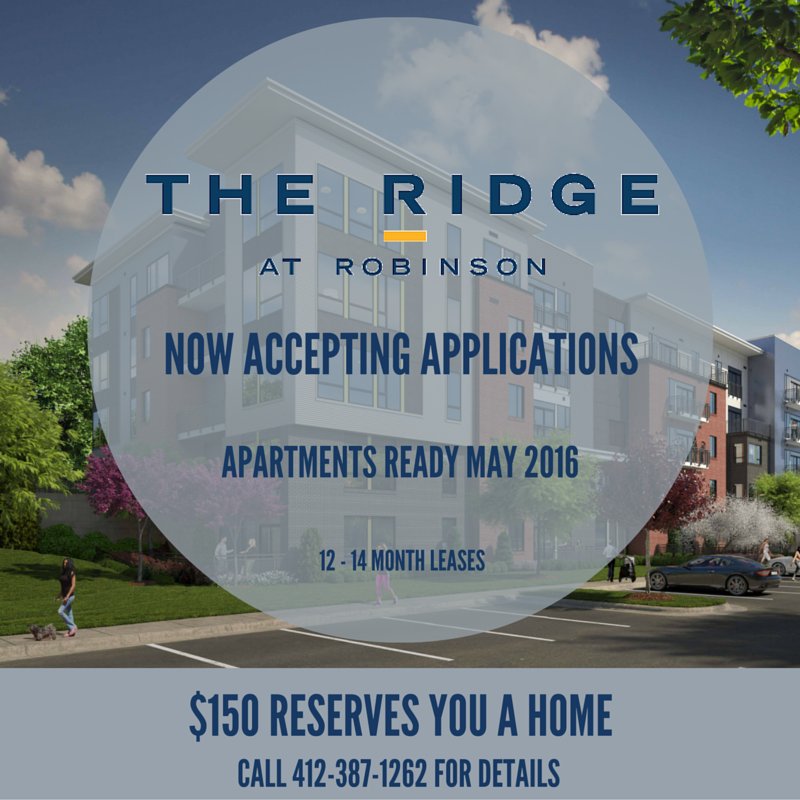 RidgeAtRobinson's tweet photo. We are now accepting reservations! #pittsburghapartments #apartmentsearch #brandnewapartments #pittsburgh https://t.co/GDFhBOeTdZ