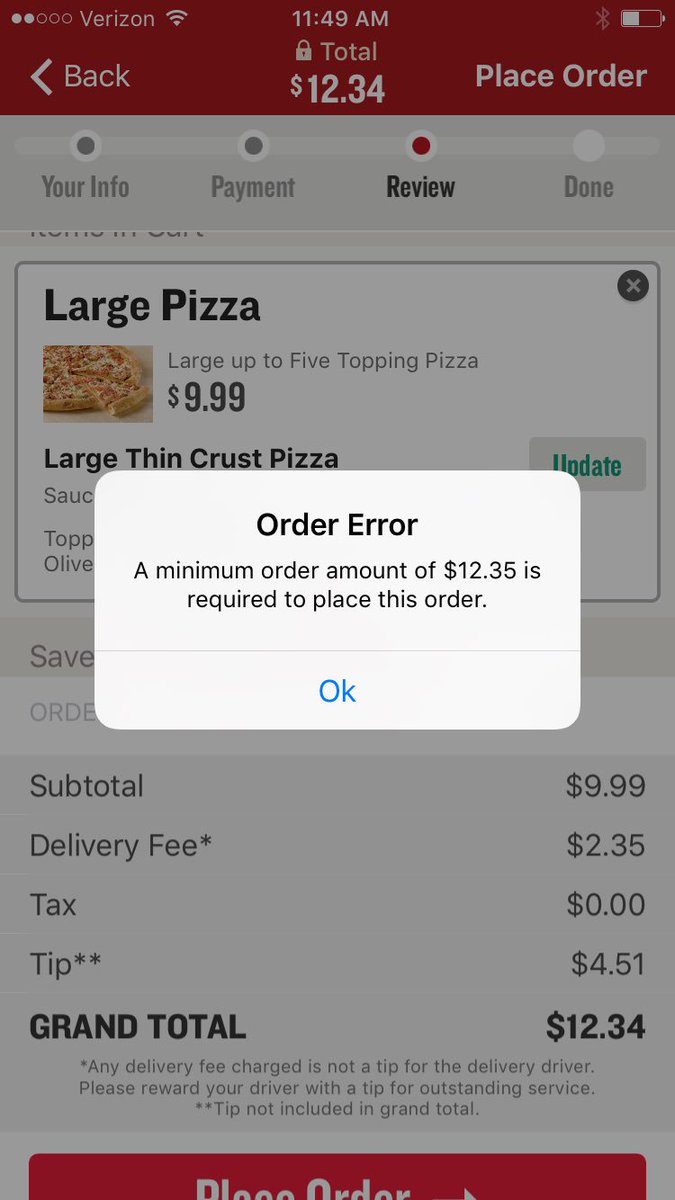 andrewfowl's tweet image. @PapaJohns Really you&apos;re gonna #PizzaBlock me like that.