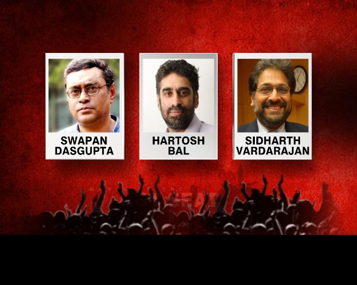 joel__Samuel's tweet photo. Media on #TheHotseat @bhupendrachaube raises key questions which need answers. Why the #MediaDivide on #JNURow ? https://t.co/CdHDKr7ViU