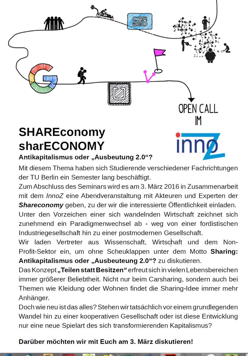 BENCON_CV's tweet photo. sharECONOMY: Antikapitalismus oder „Ausbeutung 2.0“? BENCON ENERGIES hält am 3. März Vortrag im @InnoZde https://t.co/Q5Ui3uZCZx