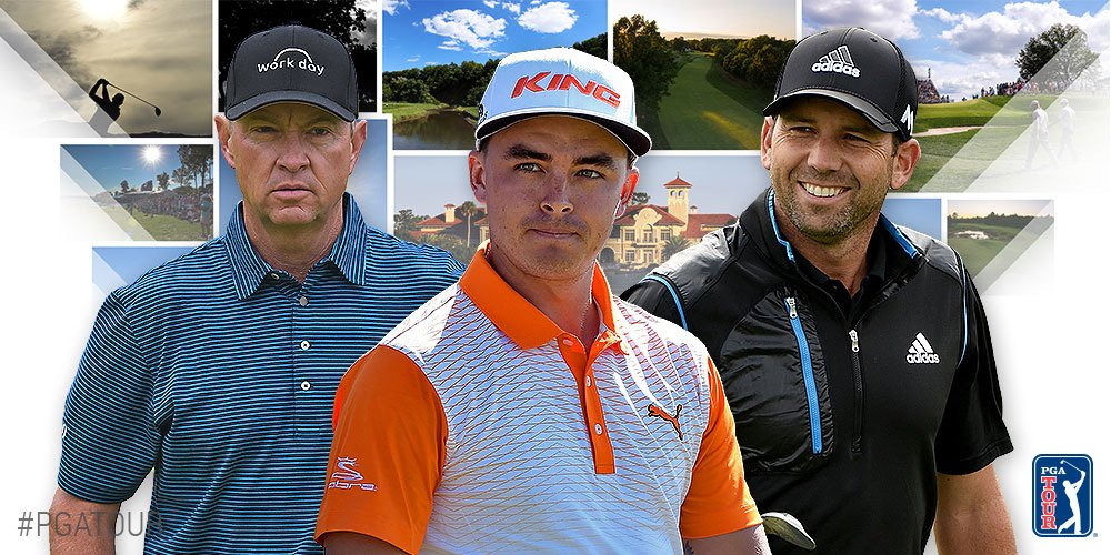PGATour's tweet photo. Rickie and Sergio combined for 9 under in Rd 1. They're ready for Rd 2 on PGA TOUR LIVE. https://t.co/A4aREdBpzR https://t.co/9BoYWwtJh9