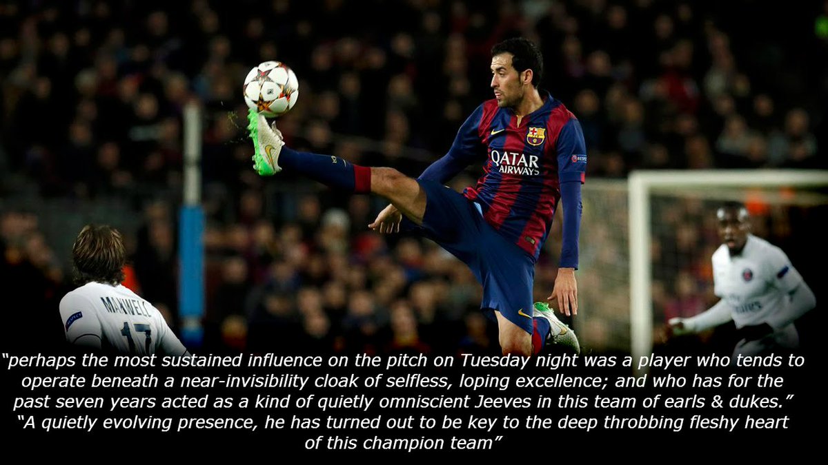 RonayQuotes's tweet photo. "key to the deep throbbing fleshy heart of this champion team” - Ronay on Busquet's importance to Barcelona #FCB https://t.co/y7FohhDj7V