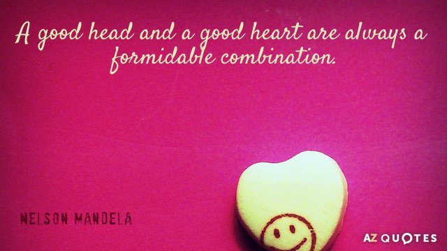 AzQuotescom's tweet photo. A good head and a good heart are always a formidable combination. - Nelson Mandela
https://t.co/JLKWYt23TE #Formida… https://t.co/xidhV1z4Wi