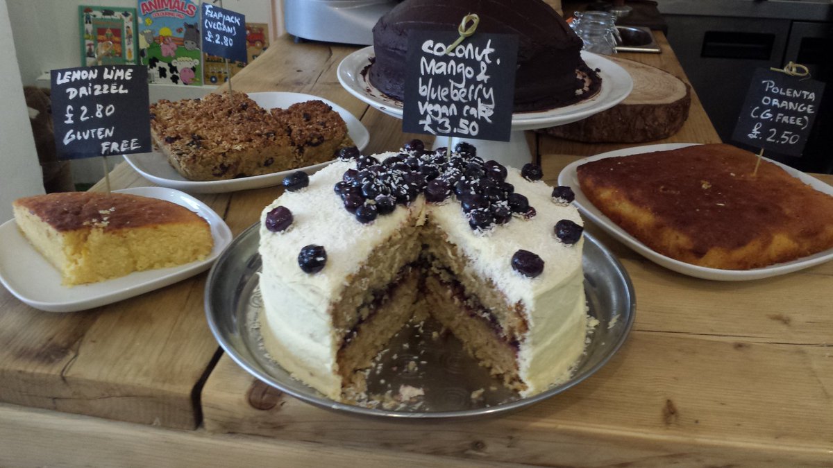 Now where can I find a nice fat slice of coconut, mango and blueberry #vegan  cake? The Black Sheep Cafe, of course!