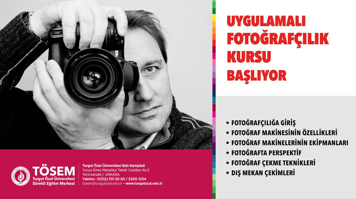 TÖSEM'de fotoğrafçılık eğitimi başlıyor...