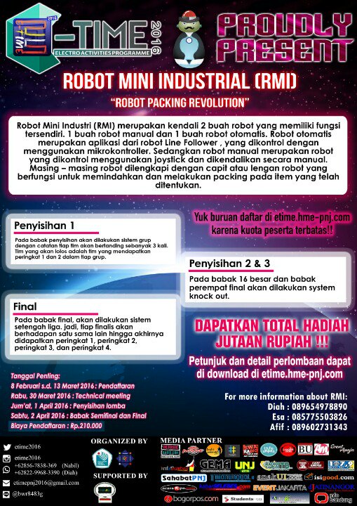 [RMI] ayo daftarkan segera TIM kalian! <a href="/HMTE_UNAND/">HMTE FT-UNAND</a> <a href="/HMTEUGM/">HMTE-UGM</a> <a href="/hmeundip/">HME UNDIP</a> <a href="/HME_ISTN/">ELEKTRO ISTN</a> <a href="/hmteuii/">Teknik Elektro UII</a> <a href="/hmte_unpak/">HMTE</a> <a href="/HMTE_Uniba/">HMTE Uniba Squad</a>