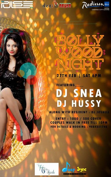 allevents_India's tweet photo. Chennai Tonight BOLLYWOOD HUNGAMA Ft. #DjSnea &amp; #DjHussy at #Pulse @Radissonbluegmo
Visit https://t.co/GHLfvnCiXm https://t.co/BUHuTfMwnq