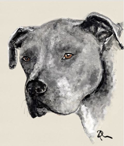 cesarmillan's tweet photo. Some inspiring artwork of Junior by Pamela from Germany. Thanks! #FanArtFriday #HeyCesar https://t.co/PoFPZge6KR