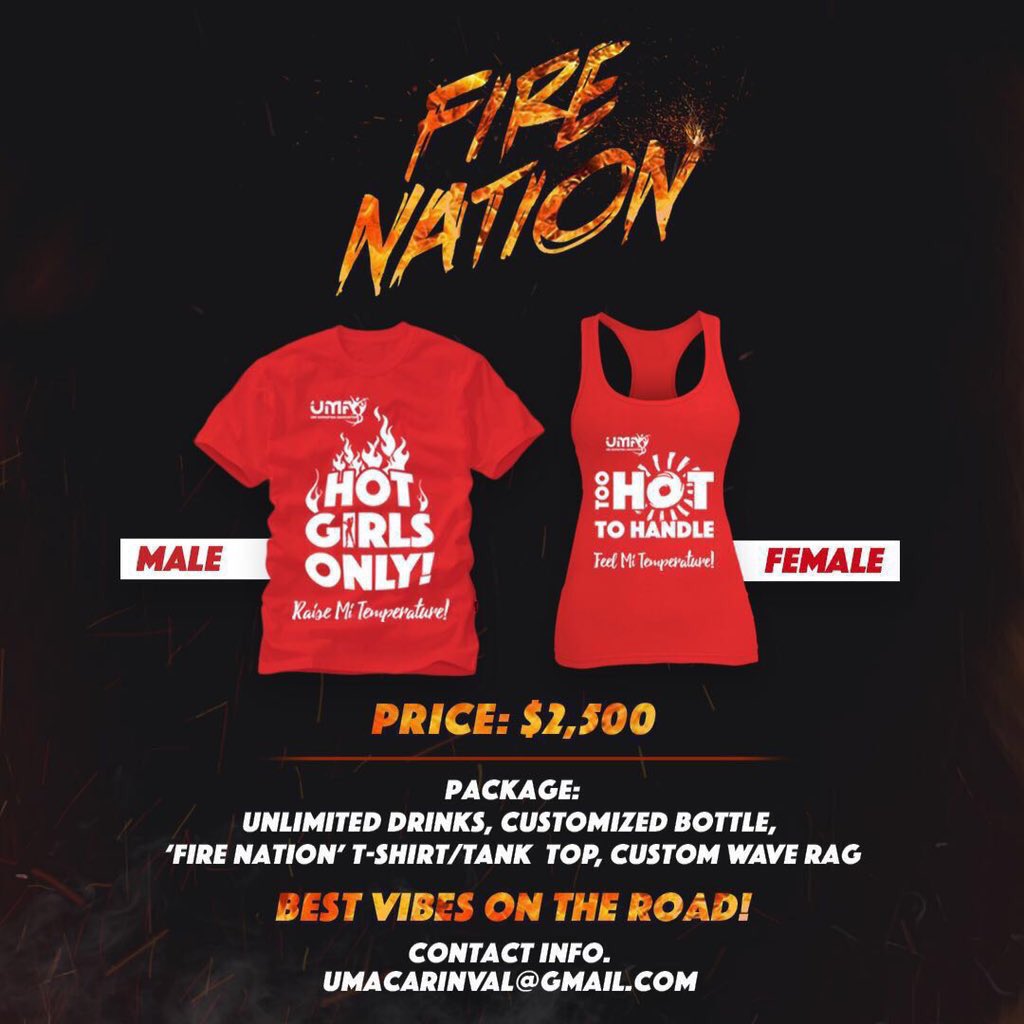MorganChevitage's tweet photo. 5) @UMA_UWIMONA - #FireNation 
Costume - ($500 Off before March 2nd.)
T-Shirt - $2500

#UWICarnival2016 https://t.co/58SrmWoz5C