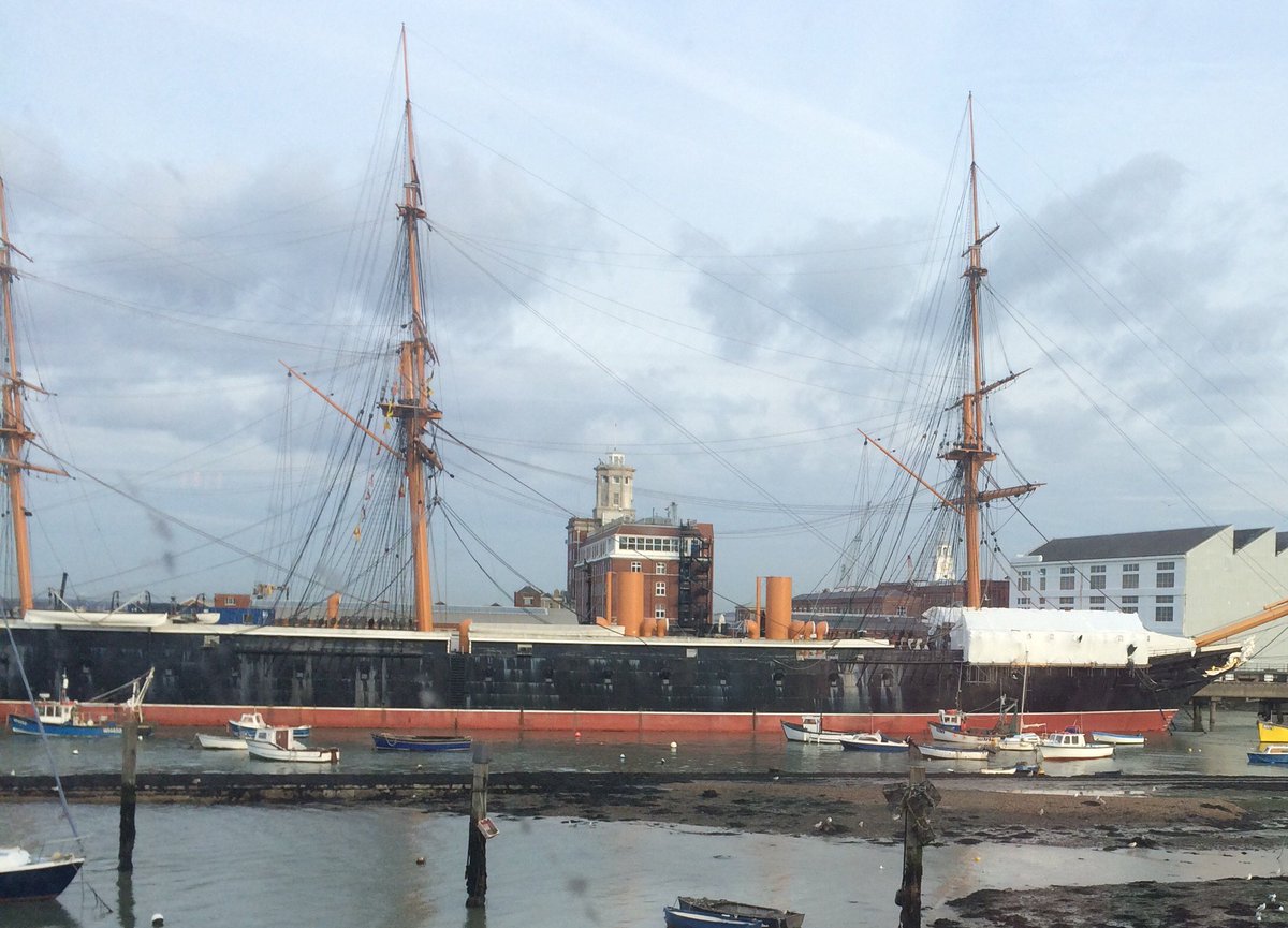 ProwiseGlobal's tweet photo. An unlikely spot for a Prowise screen? Our team is @TransparentComm on board the HMS Warrior today #WheresProwise https://t.co/opRLxbb82j