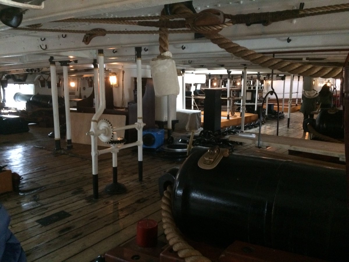 ProwiseGlobal's tweet photo. An unlikely spot for a Prowise screen? Our team is @TransparentComm on board the HMS Warrior today #WheresProwise https://t.co/opRLxbb82j