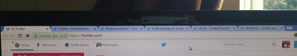 AlexC93's tweet photo. The amount of Twitter hashtag tabs I have open is slightly ridiculous! Haha :P #YL16 #LSC16 #LSNC16 #PokemonDirect https://t.co/CWMqvUKB8M