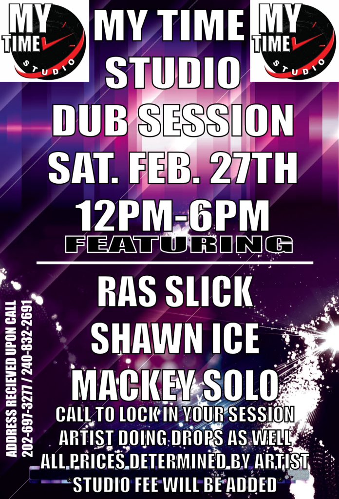 lionvibessound's tweet photo. DMV DUBPLATE SESSION TOMORROW AT #MYTIMESTUDIO @ShawndaIceMusic @rasslick @mackeysolo https://t.co/O9W8NifrDI