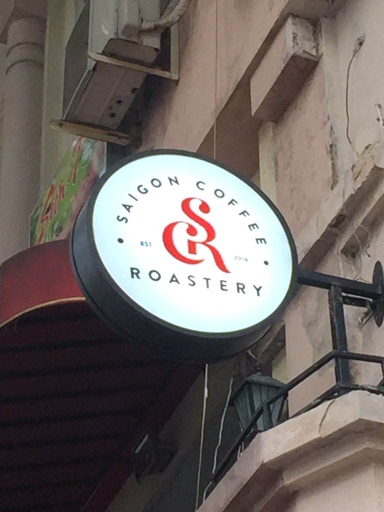 andrewhails1966's tweet image. Clever use of  3 letters into 1 logo @saigoncoffeeroastery