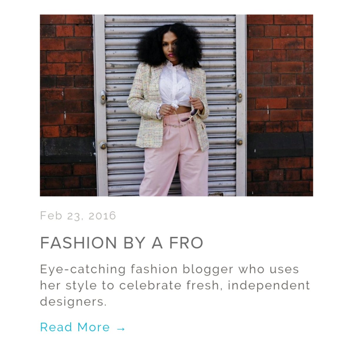 FashionByAFro's tweet photo. Love @_TRADD 's article about my Fashion Blog! Check it out here https://t.co/ojNWrIlVKK #tradd #fblogger #article https://t.co/ROiFjjYUYT