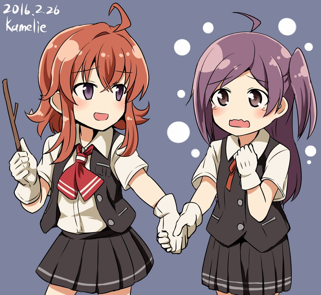 Kamelie カメーリエ 嵐 6 と萩風 6 艦これ版深夜の真剣お絵描き60分一本勝負 艦これ版真剣お絵描き60分一本勝負 この二人に幼少時代があったらこんなかも知れない T Co D0xfg1mlop