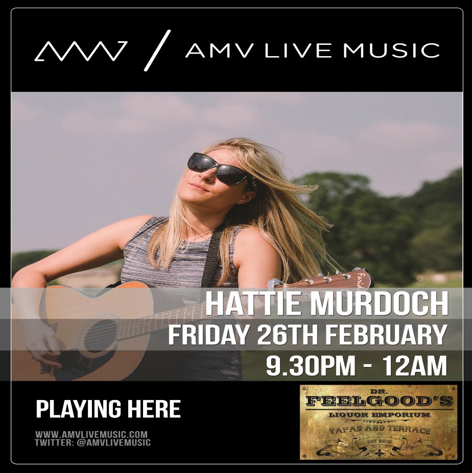 AMVLIVEMUSIC's tweet photo. Those off to @Doc_feelgoods will be entertained by the fantastic @HattieAcoustic during #SunderlandHour!!! https://t.co/vwtc50jD13