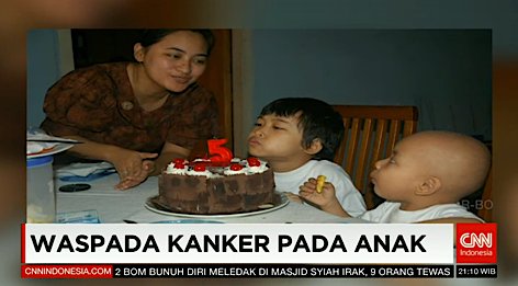 Simak cerita Panji, penyintas
kanker yang menderita
benjolan di dekat dagu saat
ia berumur 2 tahun.