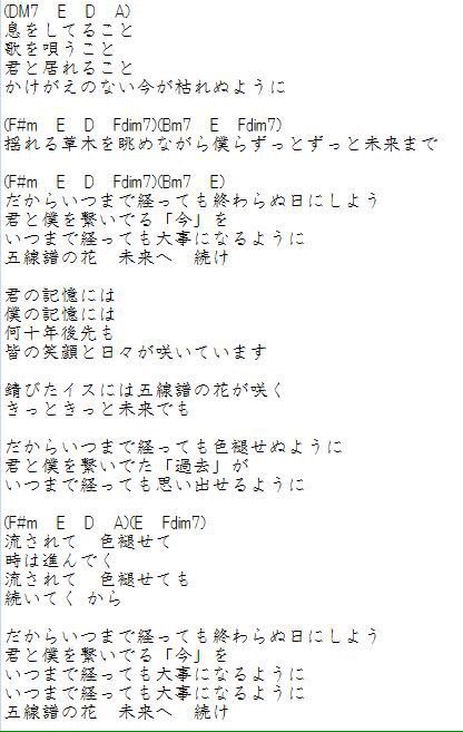 湯木慧 Yukiakira Twitterissa 五線譜の花 作詞作曲 湯木慧 歌詞 コード公開します 沢山唄って弾いてね T Co Z6pzhwavvi Twitter