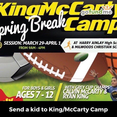 TheTurfDistrict's tweet photo. Let's be the first to send a kid in need to a King/McCarty camp! Donate here! https://t.co/2oo9MS5KFI #gofundme https://t.co/6FyIpl1y2H