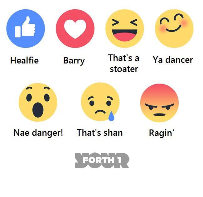 gilly_shaw's tweet photo. This is what #scotslanguage make of #ReactionButtons #Facebook https://t.co/UPtp6juqdo