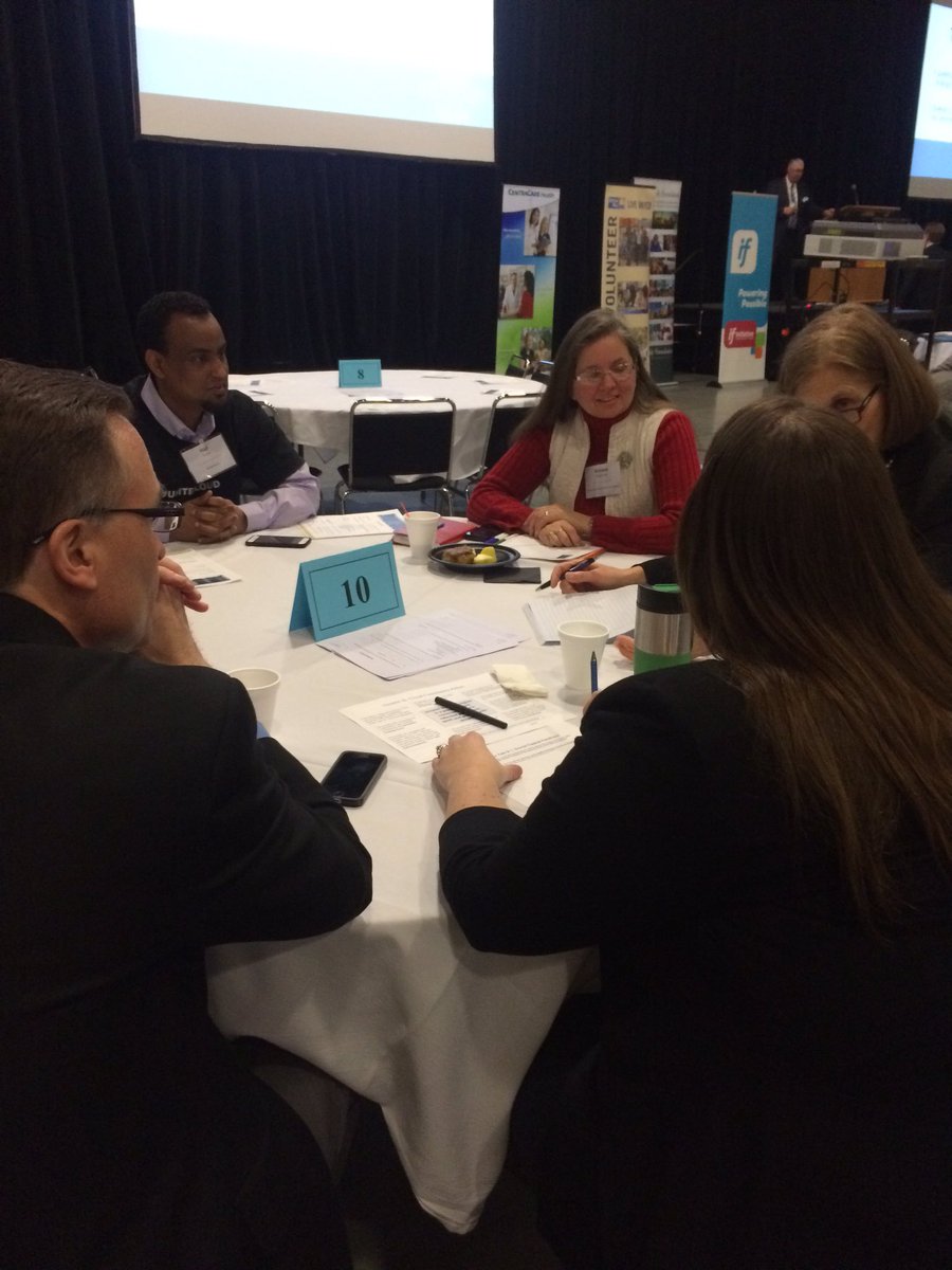 DeBaunDan's tweet photo. Tables now discussing community social capital together. #communitypillars https://t.co/9ahUSZdboJ