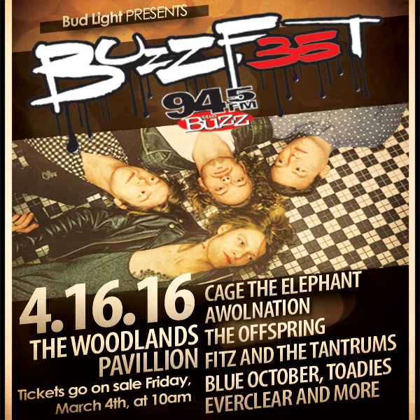 Buzzfest Houston, TX Cage The Elephant