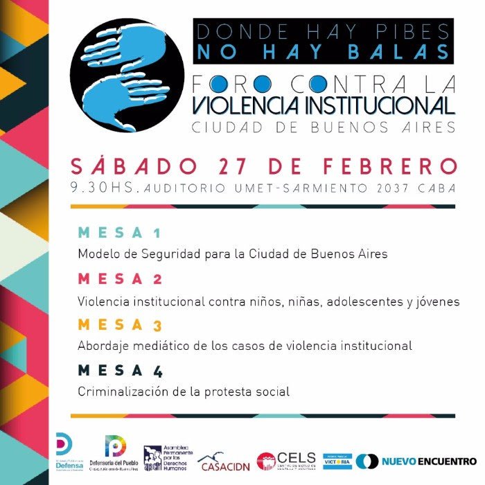 CarlosTomada's tweet photo. Mañana en la UMET junto a muchos compañeros vamos a participar del "Foro contra la violencia institucional" https://t.co/v9YFBC0d2B