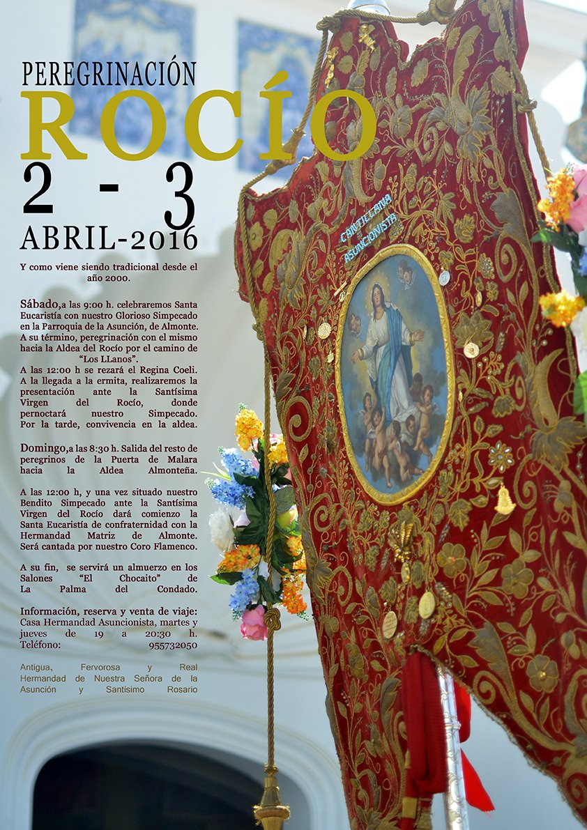 hdad_asuncion's tweet photo. Un año más nuestra tradicional peregrinación al Rocío, este año será el  2 y 3 de abril de 2016  @hdadmatrizrocio https://t.co/wh54BvGD0z