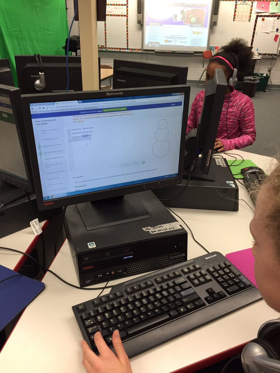 MorrisvilleElem's tweet image. 5th graders @MorrisvilleElem coding snowmen.#learningJavaScript @khanacademy