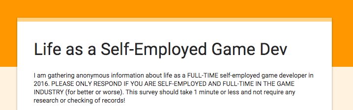 ADAMATOMIC's tweet photo. survey about life as a full-time self-employed game dev. takes less than 1 minute! please RT https://t.co/g0MelGE7Ht https://t.co/Ph5NacPKL4