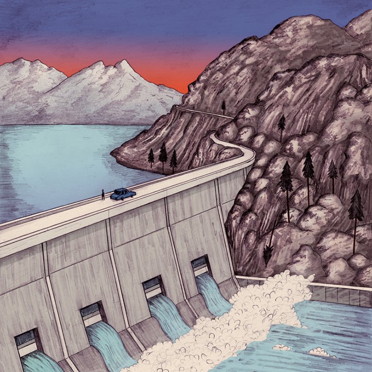 itsnicethat's tweet photo. Modernist landscapes and scenes of a stylised suburbia from illustrator Josephin Ritschel > https://t.co/5m6fDK9xir https://t.co/AkQdM4gehd