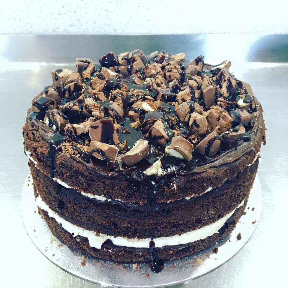 ChocolateJunkyardCake <a href="/HartyFood/">Lynn Hart</a> #Flake #Wispa #Twix #Caramel #Fudge on our Farmers' Market Sun28Feb
