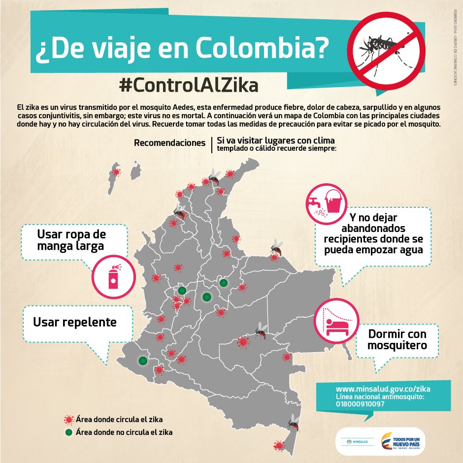 CarabinerosCol's tweet photo. Si vas a salir de viaje ten en cuenta estas recomendaciones de @MinSaludCol: #ControlAlZika https://t.co/wvkhQB2ly7