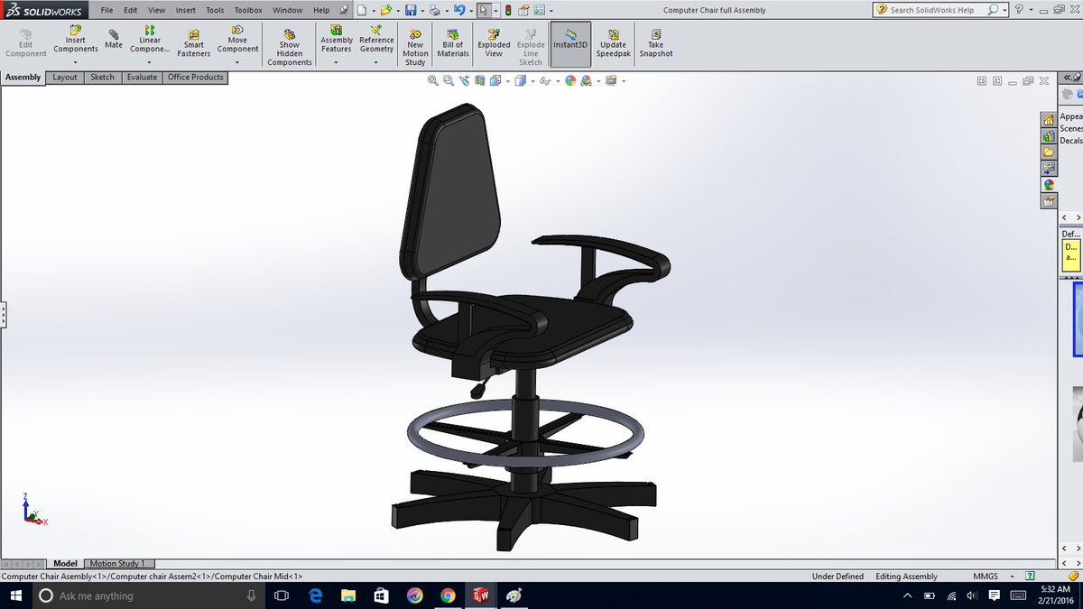 Draftport On Twitter Computer Chair Solidworks 3d Model