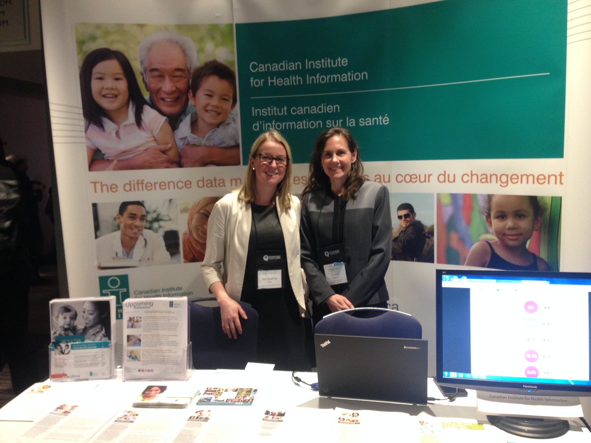 CIHI_ICIS's tweet photo. Stop by and say hello to CIHI's Cheryl Beach and Jacqueline Singer and check out our poster! @BCQualityForum  #QF16 https://t.co/RC9kRarrTM
