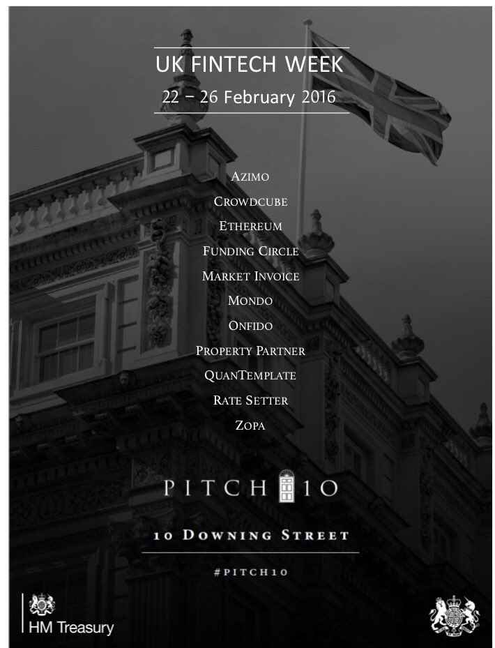 eileentso's tweet image. .@hmtreasury #FintechWeek finale: #pitch10 No 10 Downing St hosted by @DanielKorski &amp;amp; HMT Fin Svcs Dir Gwyneth Nurse