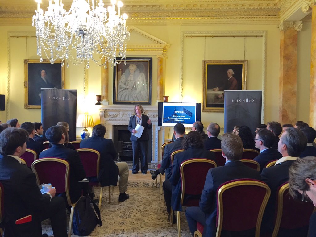 eileentso's tweet image. .@hmtreasury #FintechWeek finale: #pitch10 No 10 Downing St hosted by @DanielKorski &amp;amp; HMT Fin Svcs Dir Gwyneth Nurse