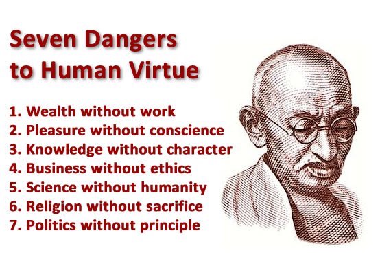 TheBuddha_Babe's tweet photo. Seven #Dangers of #Humanvirtue from #Ghandi https://t.co/u4dnXeJRBC