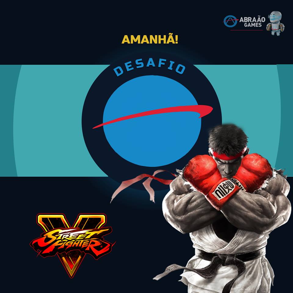 Abraaogames's tweet photo. Lembrando que amanhã tem Desafio de Street Fighter V. Veja os detalhes: https://t.co/AAP7RCEVkI https://t.co/lyeImllxNx